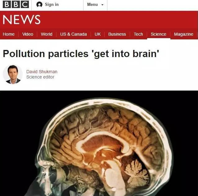 科学研究证实雾霾会进入大脑，造成永久性的伤害